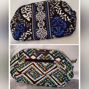 USED Vera Bradley Makeup Bag Duo